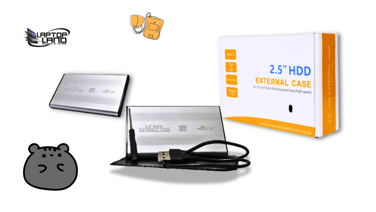 External HDD Enclosure 2.5-Inch USB 2.0 for Laptop Use