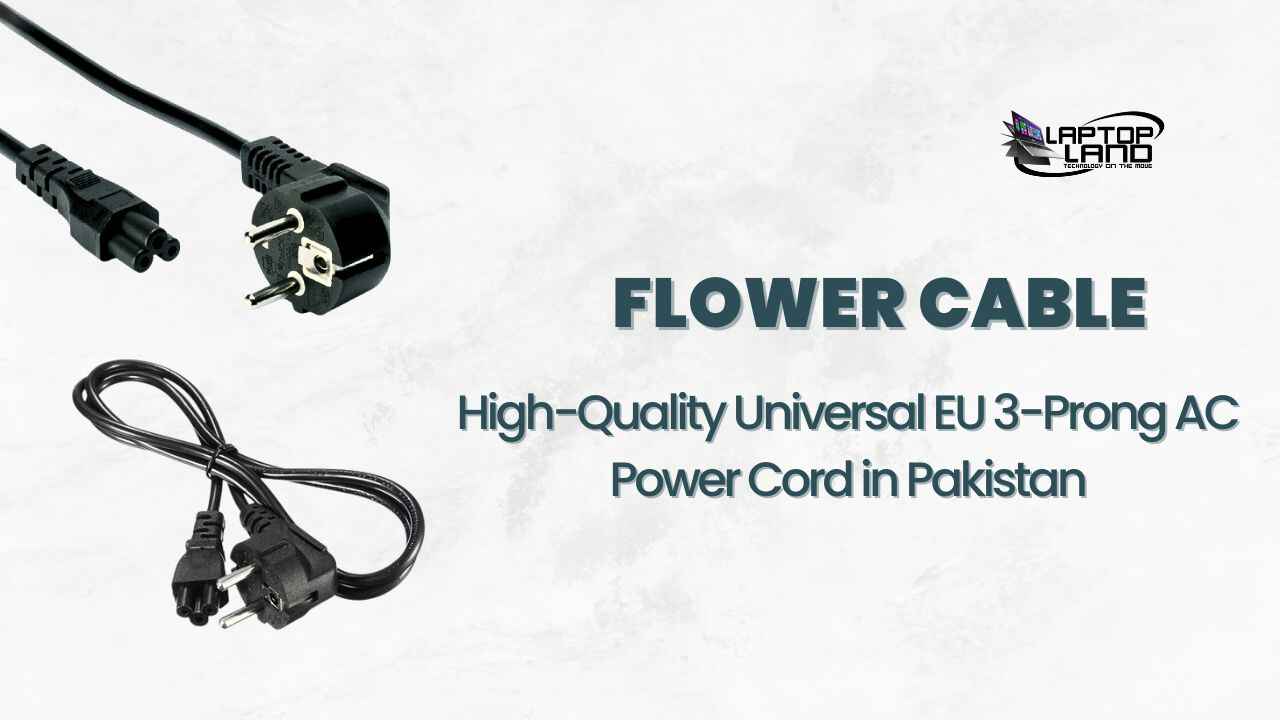 Flower Cable New – Durable EU 3-Prong AC Power Cord